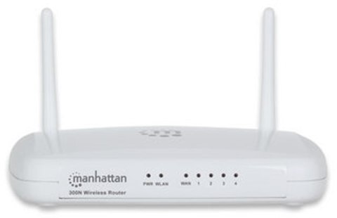 Manhattan 525466 router bezprzewodowy Fast Ethernet Jedna częstotliwości (2,4 GHz) Biały