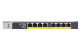 NETGEAR GS108LP Nie zarządzany Gigabit Ethernet (10/100/1000) Obsługa PoE 1U Czarny, Szary