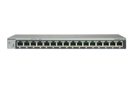 NETGEAR GS116 Nie zarządzany Gigabit Ethernet (10/100/1000) Szary