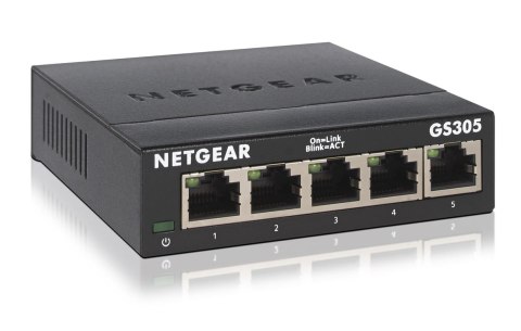 NETGEAR GS305 Nie zarządzany L2 Gigabit Ethernet (10/100/1000) Czarny