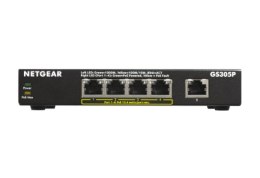 NETGEAR GS305Pv2 Nie zarządzany Gigabit Ethernet (10/100/1000) Obsługa PoE Czarny