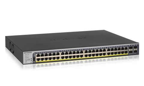 NETGEAR GS752TP-300EUS łącza sieciowe Zarządzany L2/L3/L4 Gigabit Ethernet (10/100/1000) Obsługa PoE 1U Czarny