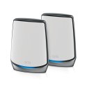 NETGEAR Orbi RBK852 AX6000 WiFi 6 Mesh System Tri-band (2.4 GHz/5 GHz/5 GHz) Wi-Fi 6 (802.11ax) Szary, Biały 8 Wewnętrzne