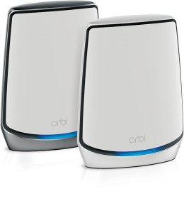 NETGEAR Orbi RBK852 AX6000 WiFi 6 Mesh System Tri-band (2.4 GHz/5 GHz/5 GHz) Wi-Fi 6 (802.11ax) Szary, Biały 8 Wewnętrzne