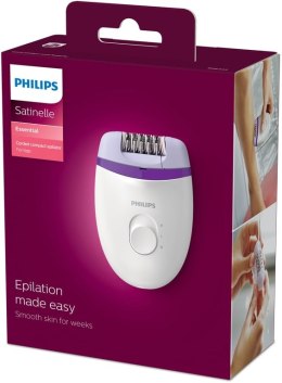 Philips Satinelle Essential Zasilany sieciowo kompaktowy depilator do nóg