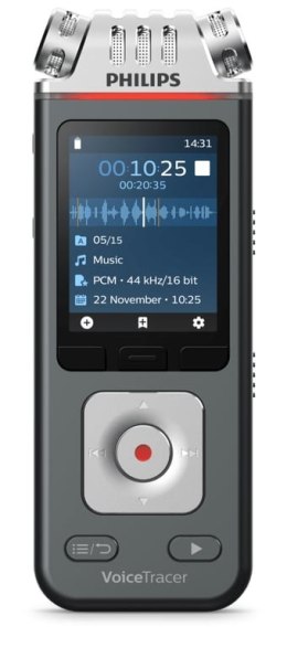 Philips Voice Tracer DVT7110/00 dyktafon Karta pamięci Antracyt, Chrom