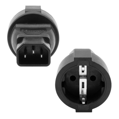 ProXtend PC-C14FF-000 adapter wtyczek zasilających C14 Typu F Czarny