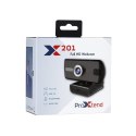 ProXtend X201 Full HD kamera internetowa 3 MP 2048 x 1536 px USB 2.0 Czarny, Srebrny