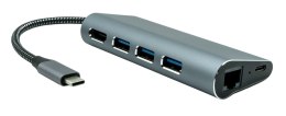 ProXtend USBC-MULTI6-001 stacja dokująca Przewodowa USB 3.2 Gen 1 (3.1 Gen 1) Type-C Szary