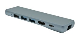 ProXtend USBC-MULTI8-001 stacja dokująca USB 3.2 Gen 1 (3.1 Gen 1) Type-C Szary