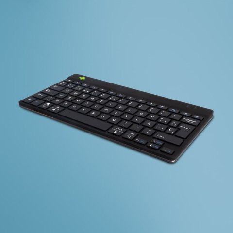 R-Go Tools Ergonomiczna R-Go Compact Break klawiatura, Bluetooth, z oprogramowaniem do robienia przerw, QWERTY (ES), czarna