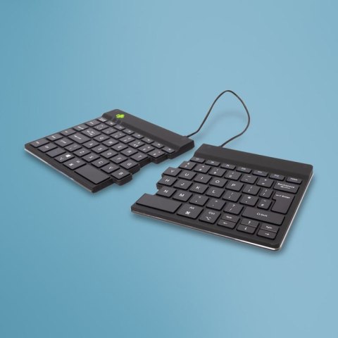 R-Go Tools Ergonomiczna R-Go Split Break klawiatura, z oprogramowaniem do robienia przerw, QWERTY (UK), Bluetooth, czarna