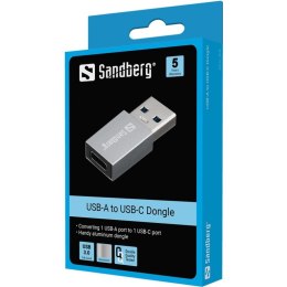 Sandberg 136-46 zmieniacz płci / kabli USB-A USB-C Aluminium