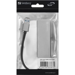 Sandberg 333-67 huby i koncentratory USB 3.2 Gen 1 (3.1 Gen 1) Type-A 5000 Mbit/s Szary