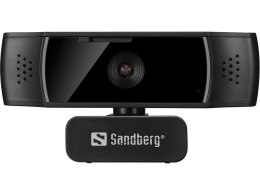 Sandberg USB Webcam Autofocus DualMic kamera internetowa 2,07 MP 1920 x 1080 px USB 2.0 Czarny