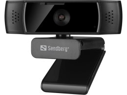 Sandberg USB Webcam Autofocus DualMic kamera internetowa 2,07 MP 1920 x 1080 px USB 2.0 Czarny