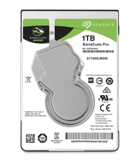 Seagate Barracuda Pro dysk twardy 1 TB 7200 RPM 128 MB 2.5" Serial ATA III