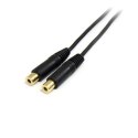 StarTech MUY1MFF kabel audio 0,15 m 3.5mm 2 x 3.5mm Czarny