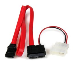 StarTech SLSATAF20 kabel SATA 0,508 m SATA 13-pin SATA 7-pin + Molex (4-pin) Czerwony