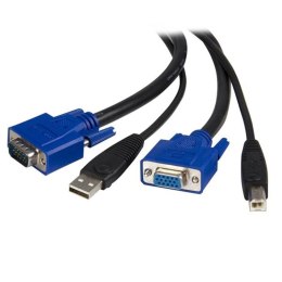 StarTech SVUSB2N1_6 kabel KVM Czarny 1,8 m