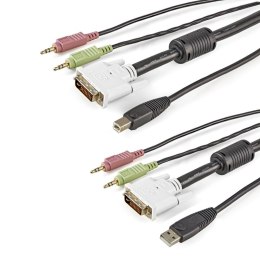 StarTech USBDVI4N1A6 kabel KVM Czarny 1,8 m