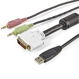 StarTech USBDVI4N1A6 kabel KVM Czarny 1,8 m