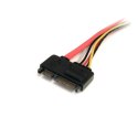 StarTech SATA22PEXT kabel SATA 0,35 m SATA 22-pin SATA 7-pin + 15-pin Czerwony