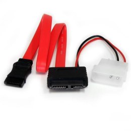 StarTech SLSATAF12 kabel SATA 0,304 m SATA 13-pin SATA 7-pin + Molex (4-pin) Czerwony