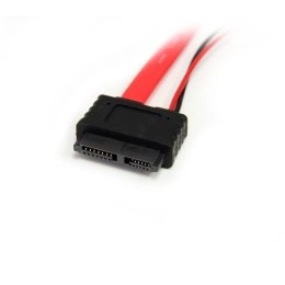 StarTech SLSATAF12 kabel SATA 0,304 m SATA 13-pin SATA 7-pin + Molex (4-pin) Czerwony