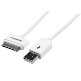 StarTech USB2ADC1M kabel do telefonu Biały 1 m USB A Apple 30-pin