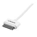 StarTech USB2ADC1M kabel do telefonu Biały 1 m USB A Apple 30-pin