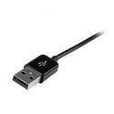 StarTech USB2ASDC3M kabel do telefonu Czarny 3 m USB A Asus 40-pin