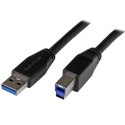 StarTech USB3SAB5M kabel USB 5 m USB 3.2 Gen 1 (3.1 Gen 1) USB A USB B Czarny