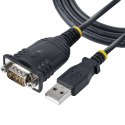 StarTech 1P3FP-USB-SERIAL zmieniacz płci / kabli DB-9 USB Typu-A Czarny