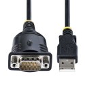 StarTech 1P3FP-USB-SERIAL zmieniacz płci / kabli DB-9 USB Typu-A Czarny