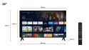 TCL S54 32S5400A Telewizor 81,3 cm (32") HD Smart TV Wi-Fi Srebrny