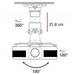 Techly ICA-PM 100WH uchwyt do montażu projektora Sufit Biały