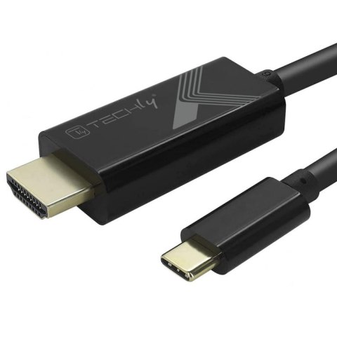 Techly IADAP USBC-HDMI2TY zewnętrzna karta graficzna usb 3840 x 2160 px Czarny