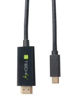 Techly IADAP-USBC-HDMI2TY zewnętrzna karta graficzna usb 3840 x 2160 px Czarny