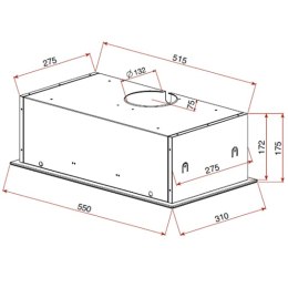 Teka GFG 2 Naścienny Czarny 388 m³/h