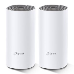 TP-Link Deco E4 (2-pack) Dual-band (2.4 GHz/5 GHz) Wi-Fi 5 (802.11ac) Biały, Szary Wewnętrzne