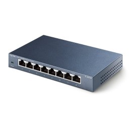 TP-Link TL-SG108 łącza sieciowe Nie zarządzany L2 Gigabit Ethernet (10/100/1000) Czarny