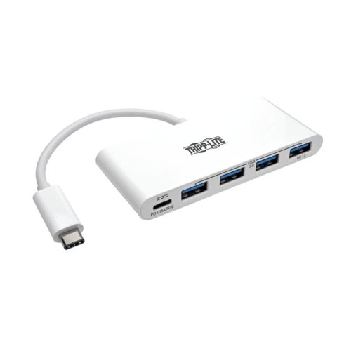 Tripp Lite U460-004-4A-C huby i koncentratory USB 3.2 Gen 1 (3.1 Gen 1) Type-C 5000 Mbit/s Biały