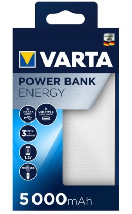 Varta Energy 5000 Litowo-polimerowy (LiPo) 5000 mAh Czarny, Biały