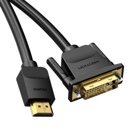 Vention ABFBH adapter kablowy 2 m HDMI Typu A (Standard) DVI-D Czarny