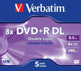 Verbatim 43541 płyta DVD 8,5 GB DVD+R DL 5 szt.