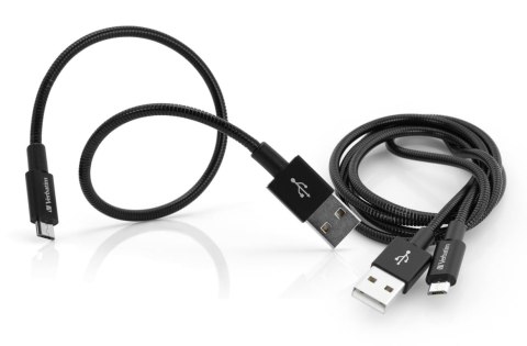 Verbatim 48875 kabel USB 1 m USB 3.2 Gen 1 (3.1 Gen 1) Micro-USB A USB A Czarny