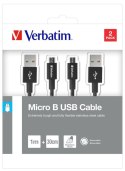 Verbatim 48875 kabel USB 1 m USB 3.2 Gen 1 (3.1 Gen 1) Micro-USB A USB A Czarny