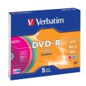 Verbatim DVD-R Colour 4,7 GB 5 szt.