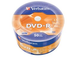 Verbatim Dyski DVD-R Matt Silver 50PK Wrap, cake